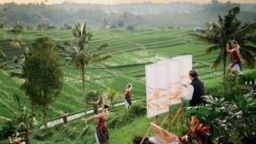 Art Jakarta 3-5 Oktober 2025: Saatnya Menikmati “Melukis Suara Alam Pagi Jatiluwih” Karya Putu PW Winata
