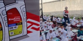 Tutup Rangkaian Kegiatan “Nusantara Bicara”, 200-an Siswa SD Ikuti “Lomba Mewarnai Pertamina Enduro” di Medan