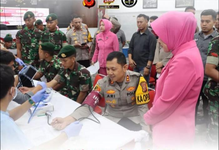 Sambut HUT Bhayangkara ke-78, Polres Sukabumi Kota Gelar Bakti Kesehatan
