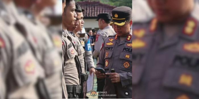 Cegah Praktek Judi Online, Kapolres Sukabumi Periksa Mendadak HP Personil Usai Apel Pagi