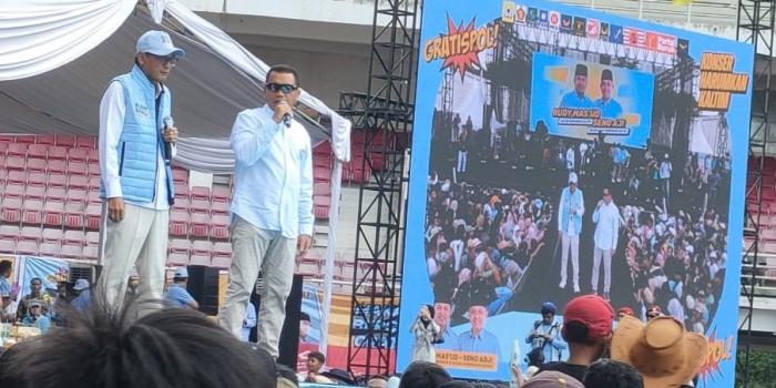 Hadir Bersama Seno Aji di Tenggarong, Cagub Kaltim Rudy Mas’ud Ajak Warga Kembalikan Kejayaan Kukar