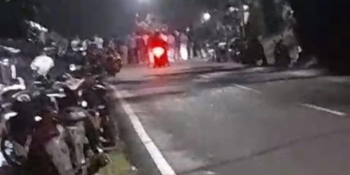 Bubarkan Aksi Balap Liar di Cikidang Sukabumi, Petugas Gabungan Amankan 2 Pemuda Panitia