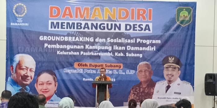 Kerjasama dengan Pandawa Farm & Fisheries, Yayasan Damandiri Laksanakan Program Kampung Ikan di Subang