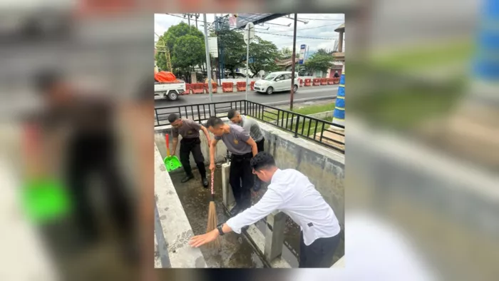 Program ASRI di Gorontalo, Eks Kapolres Sukabumi Ini Pimpin Bersih-Bersih Pusat Keramaian Selama Ramadhan