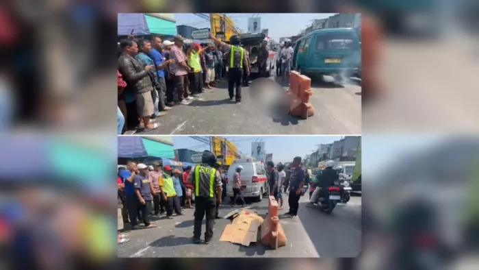 “Adu Banteng” dengan Mobil Colt Angkutan Umum, Lelaki Pengendara Sepeda Motor Meninggal Dunia di Jalan Suryakencana Cibadak Sukabumi